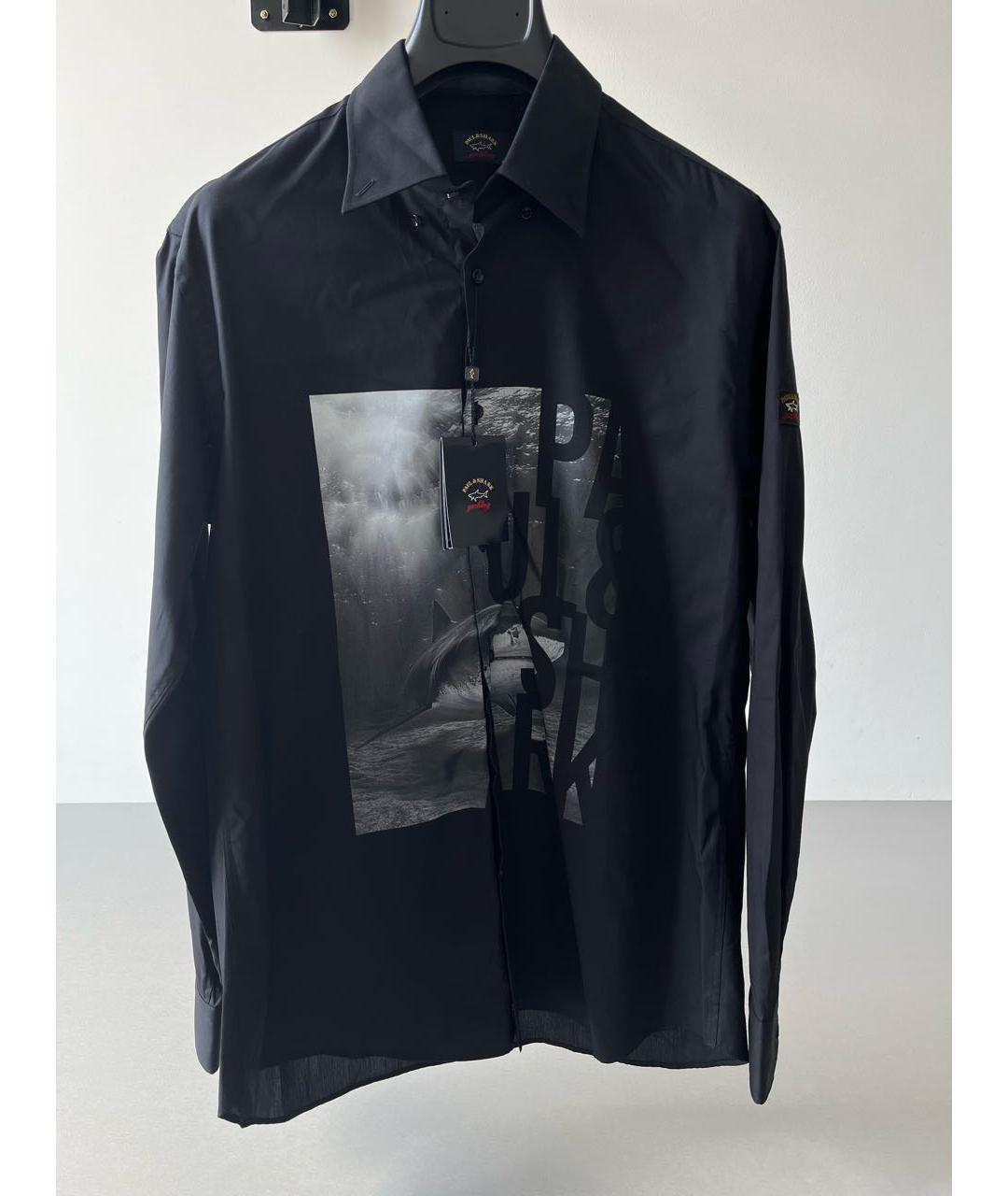 PAUL & SHARK Черная хлопковая кэжуал рубашка, фото 8