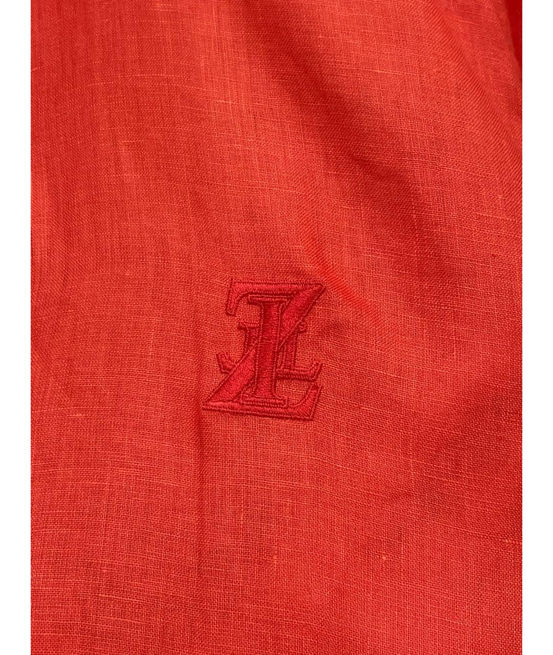 ZILLI Красная льняная кэжуал рубашка, фото 6