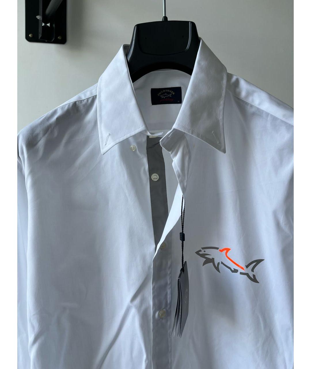 PAUL & SHARK Белая хлопковая кэжуал рубашка, фото 3