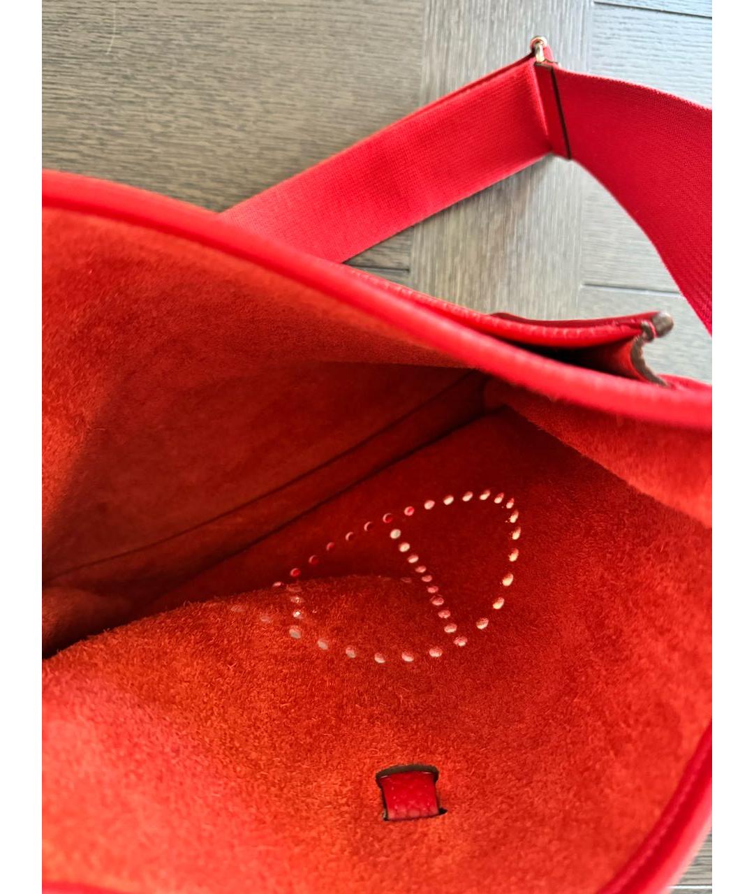HERMES PRE-OWNED Красная кожаная сумка через плечо, фото 4