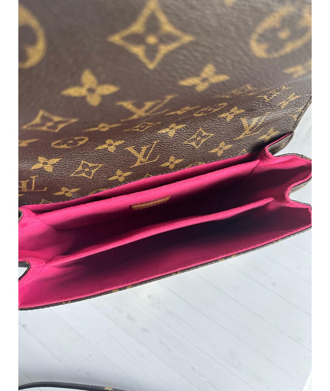 LOUIS VUITTON PRE-OWNED Коричневая сумка через плечо, фото 3