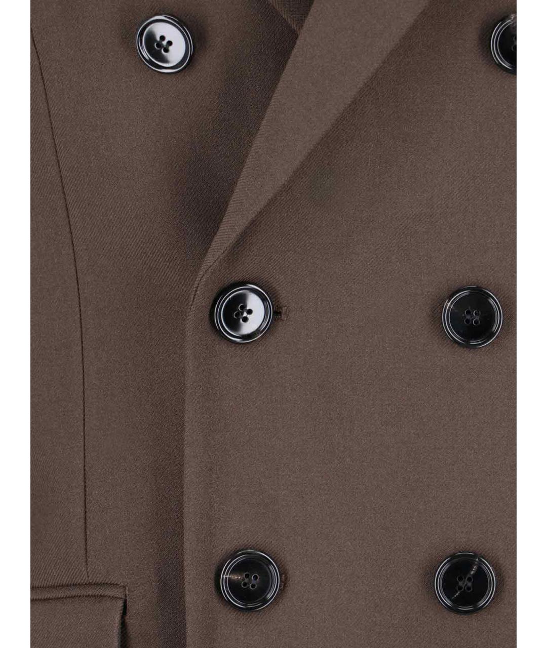AMI Коричневый полиэстеровый пиджак, фото 3