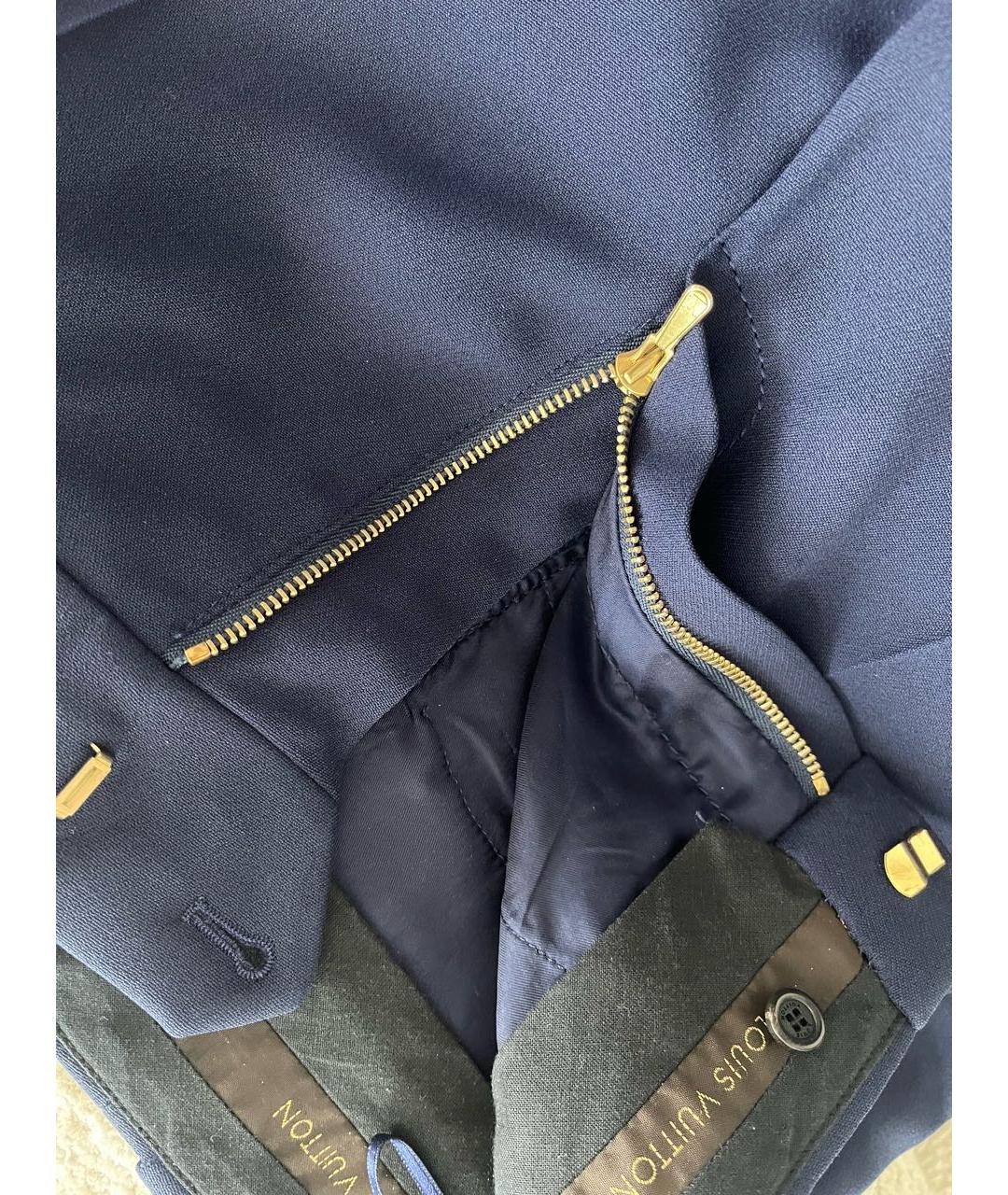 LOUIS VUITTON PRE-OWNED Синие прямые брюки, фото 3