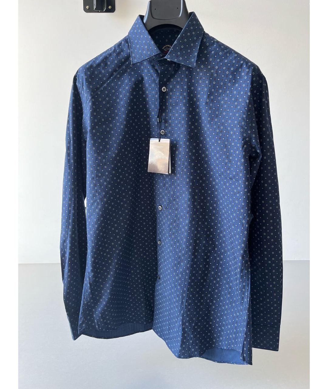 PAUL & SHARK Темно-синяя хлопковая кэжуал рубашка, фото 7
