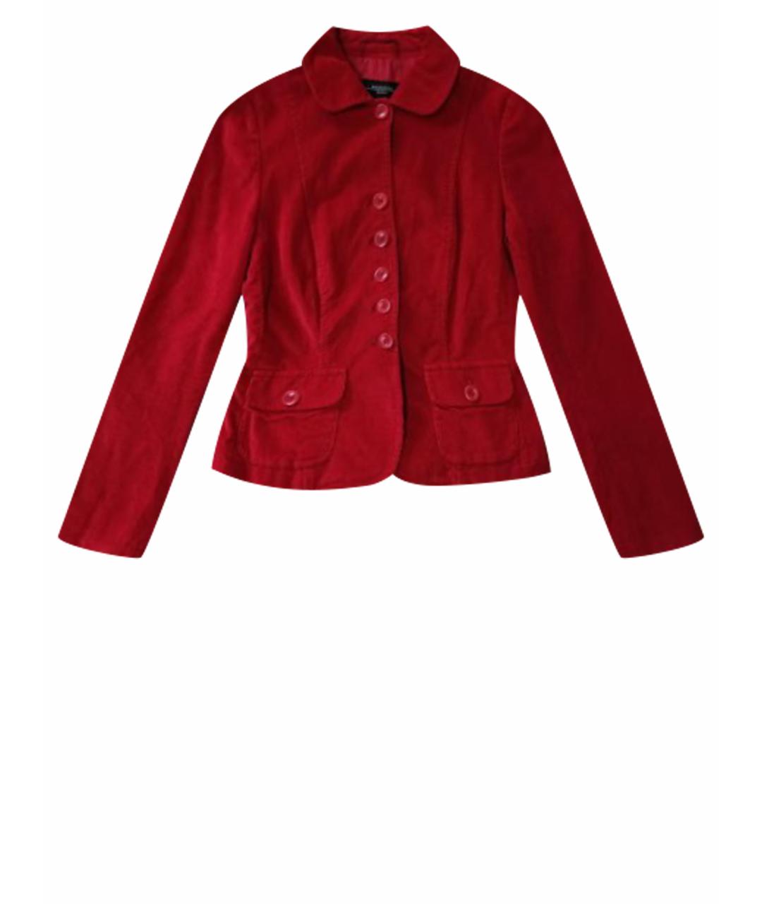 WEEKEND MAX MARA Красный хлопко-эластановый жакет/пиджак, фото 1