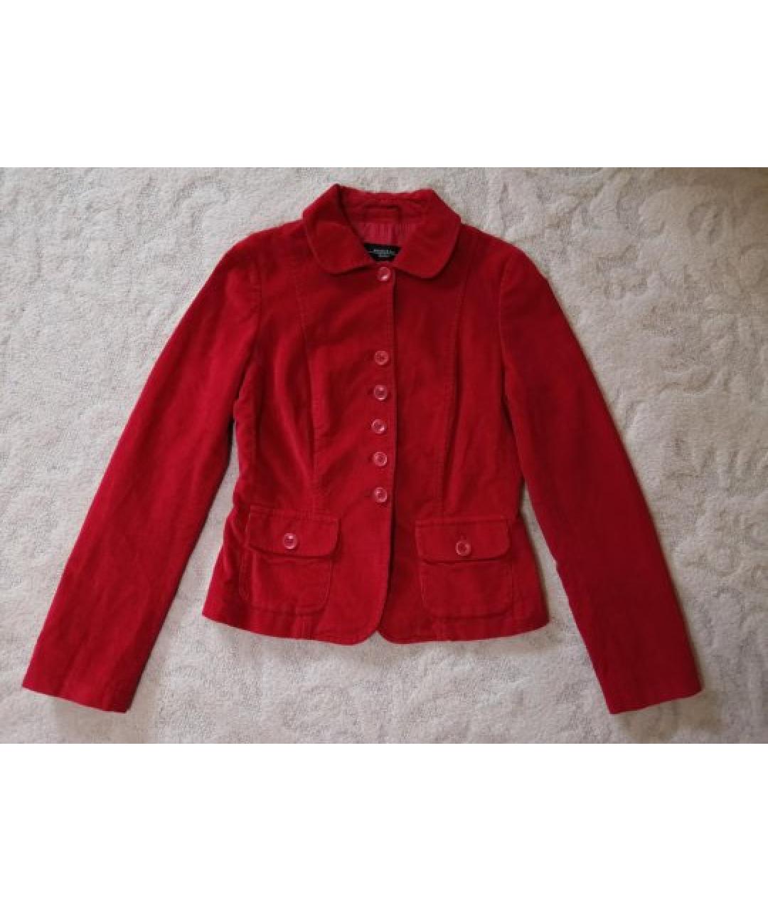 WEEKEND MAX MARA Красный хлопко-эластановый жакет/пиджак, фото 9