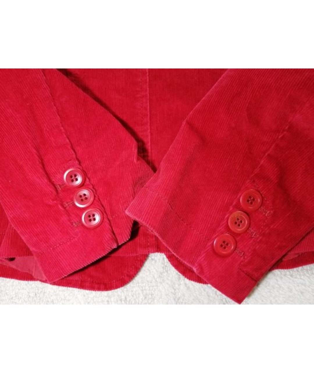 WEEKEND MAX MARA Красный хлопко-эластановый жакет/пиджак, фото 4