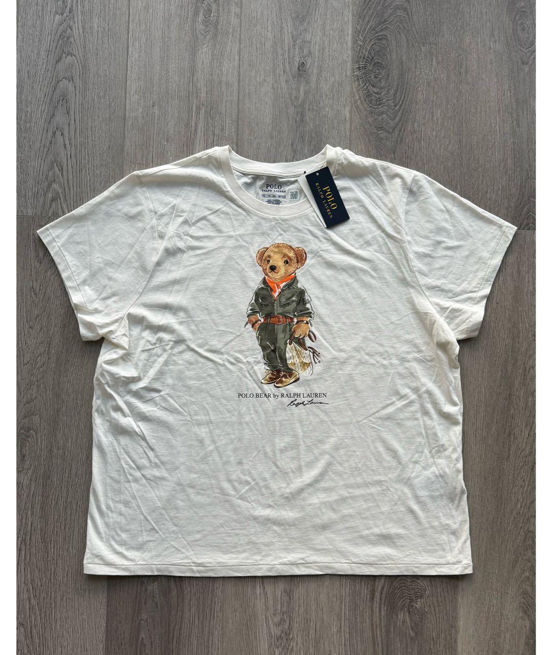 POLO RALPH LAUREN Бежевая хлопковая футболка, фото 6
