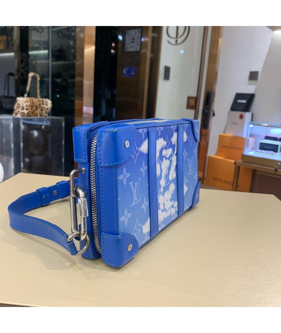 LOUIS VUITTON PRE-OWNED Голубая сумка через плечо, фото 3