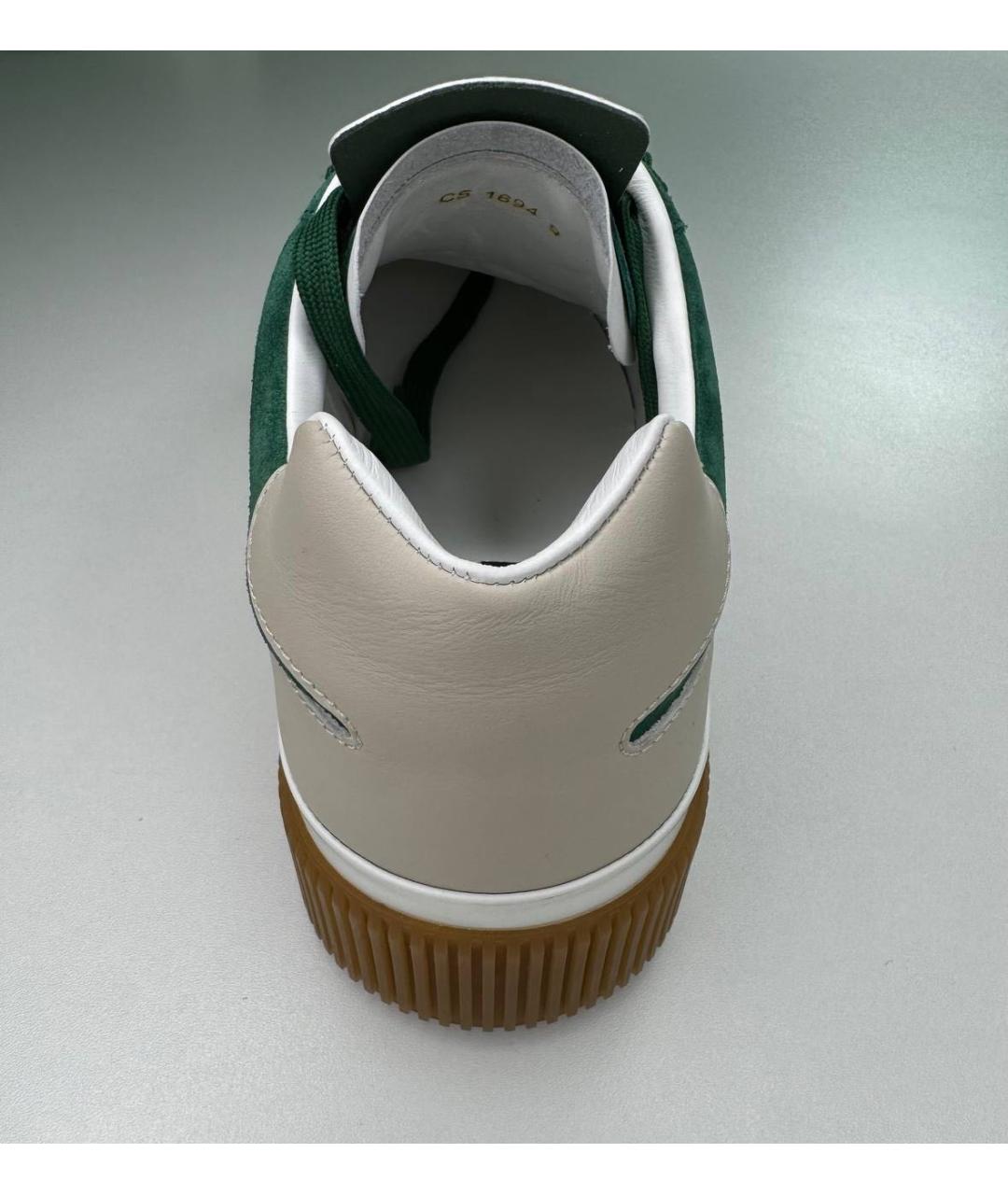 DOLCE&GABBANA Зеленые замшевые низкие кроссовки / кеды, фото 6