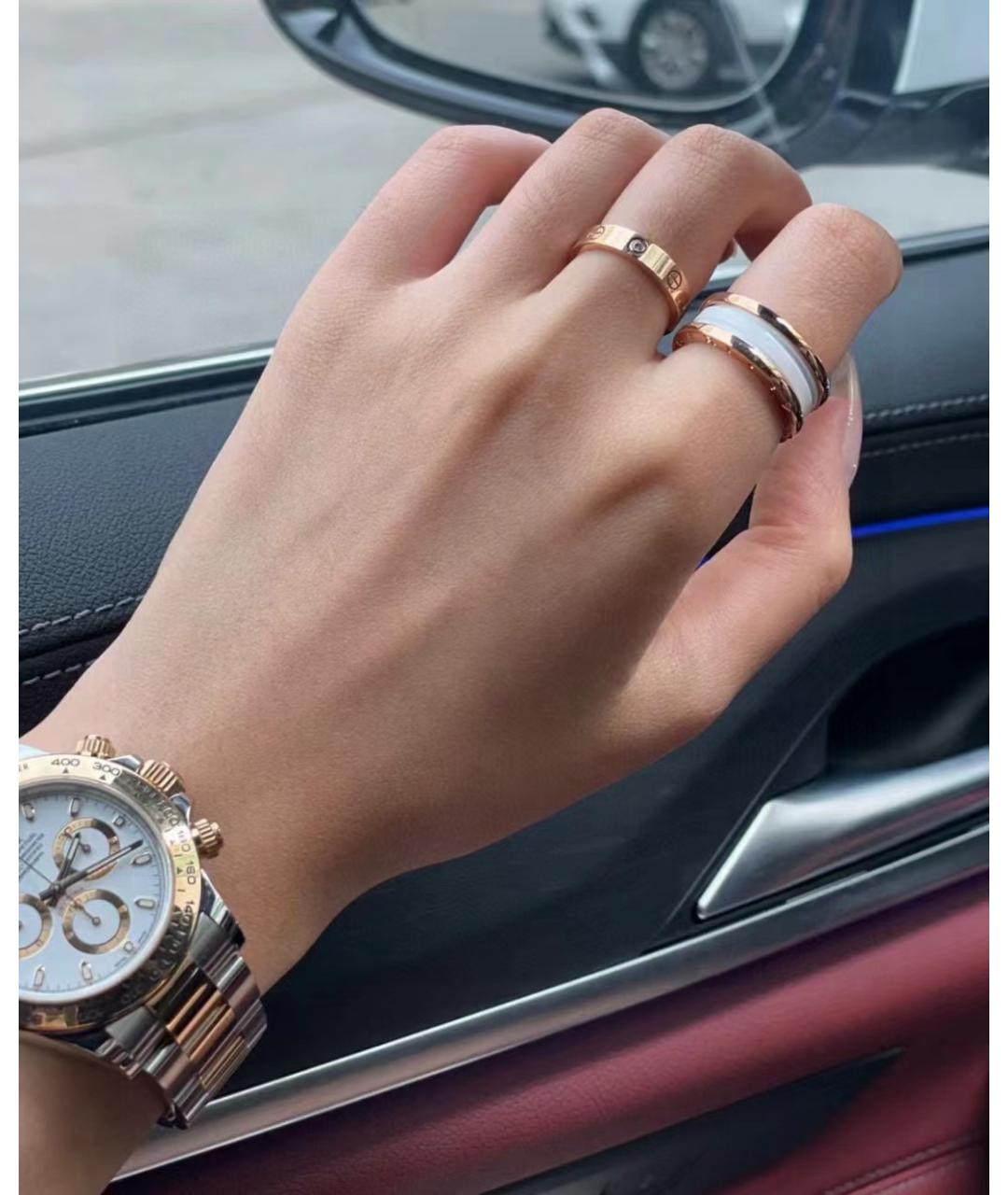 BVLGARI Белое кольцо из розового золота, фото 8