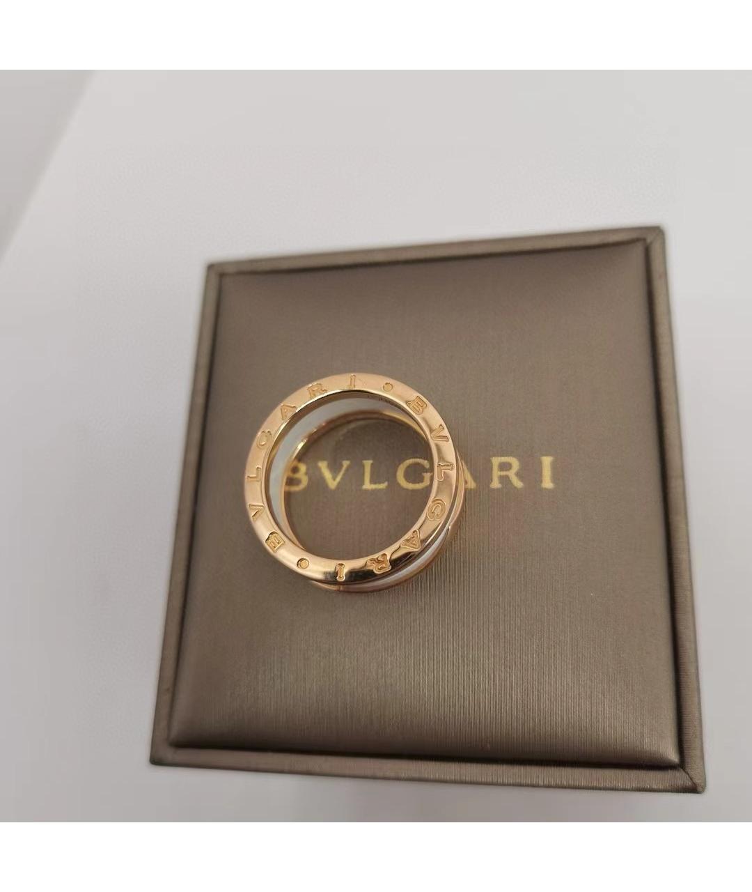 BVLGARI Белое кольцо из розового золота, фото 3