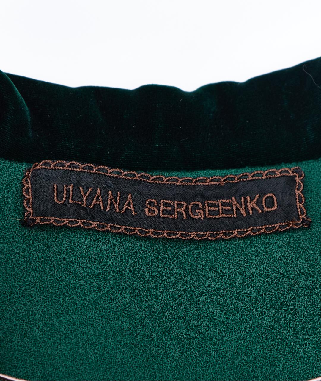 ULYANA SERGEENKO Зеленый шерстяной жакет/пиджак, фото 5