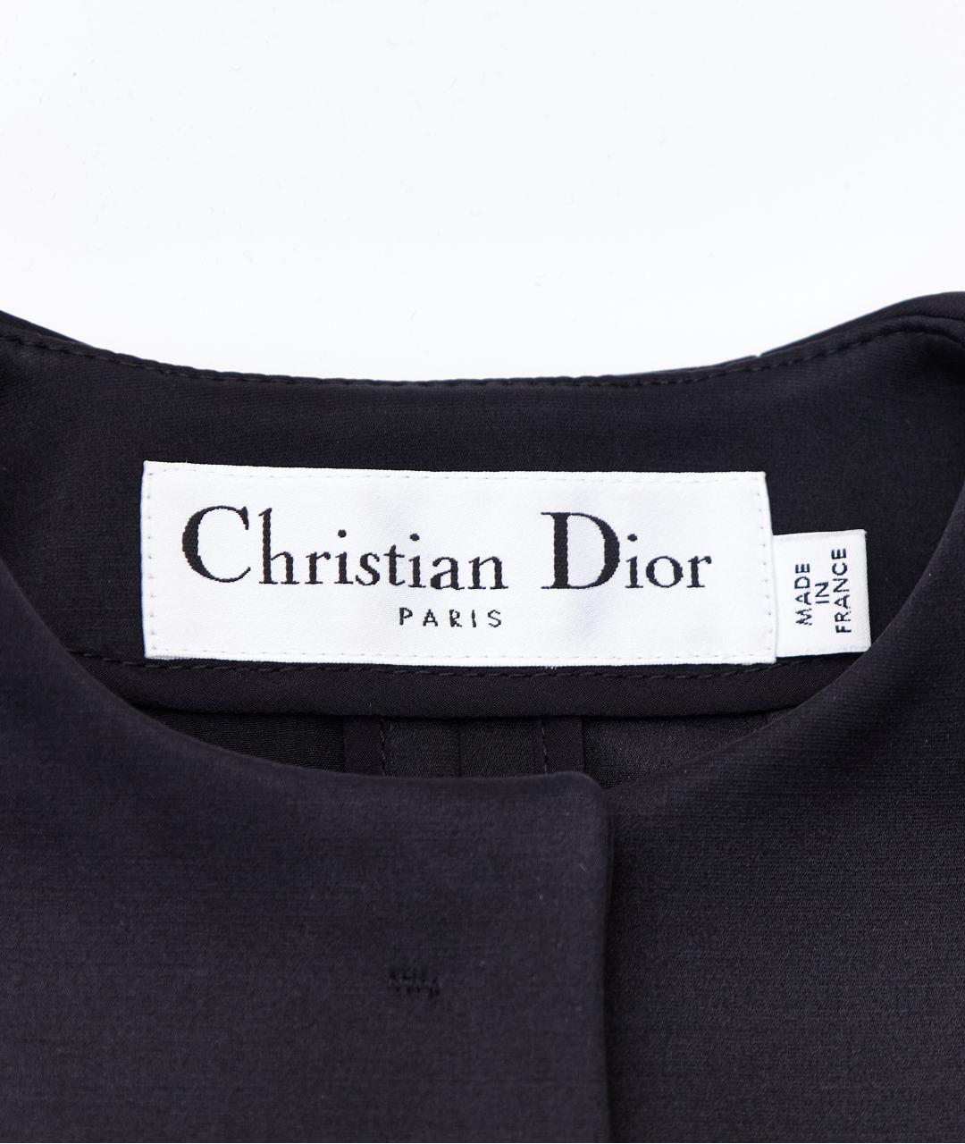 CHRISTIAN DIOR Черный шелковый жакет/пиджак, фото 4
