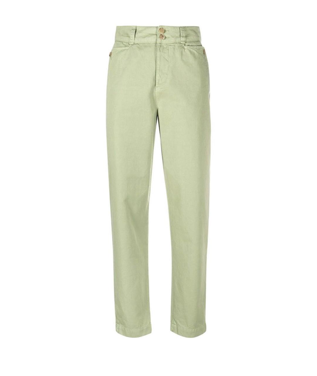 ETRO Зеленые хлопковые прямые брюки, фото 1