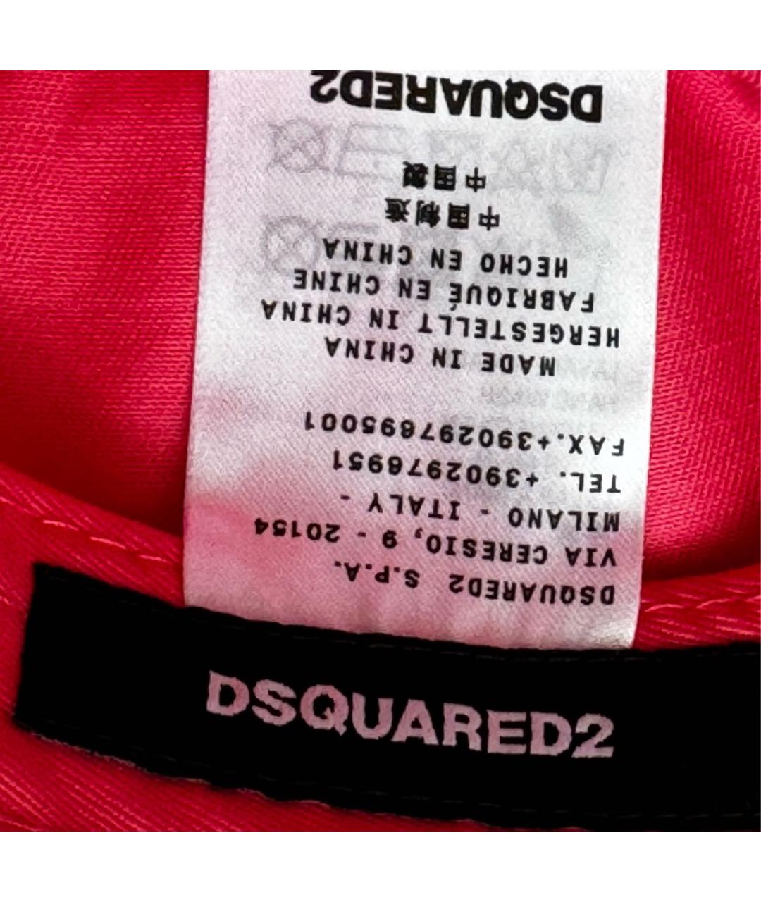 DSQUARED2 Розовая хлопковая кепка, фото 3