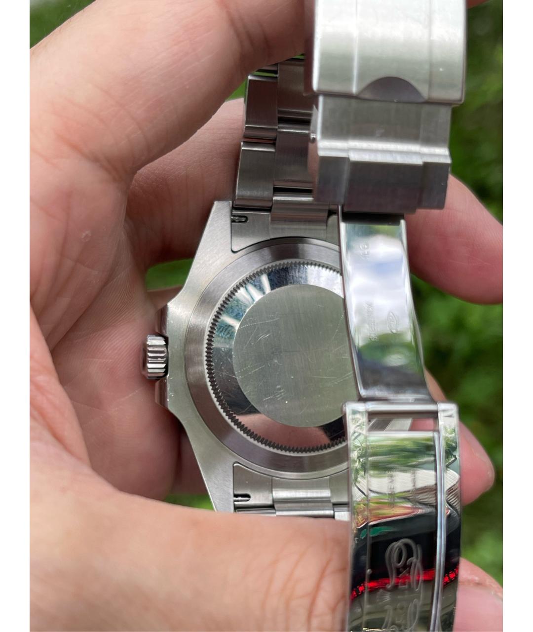 ROLEX Черные металлические часы, фото 8