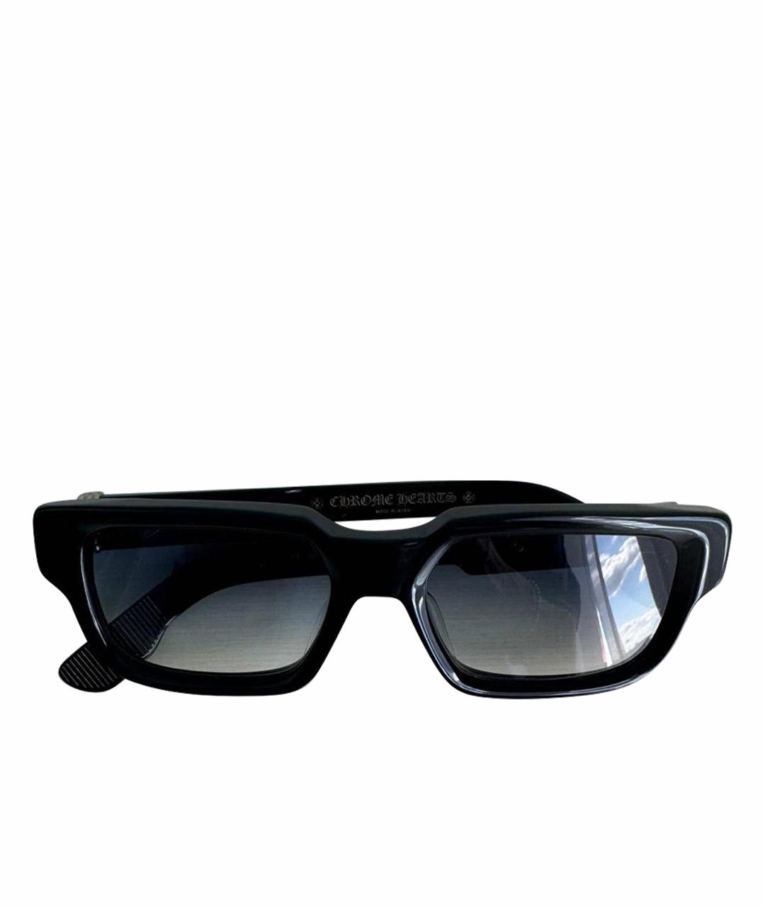 CHROME HEARTS Черные металлические солнцезащитные очки, фото 1