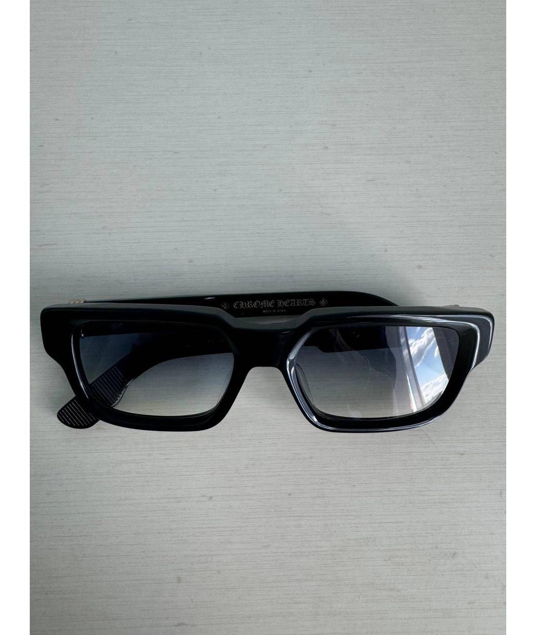 CHROME HEARTS Черные металлические солнцезащитные очки, фото 9