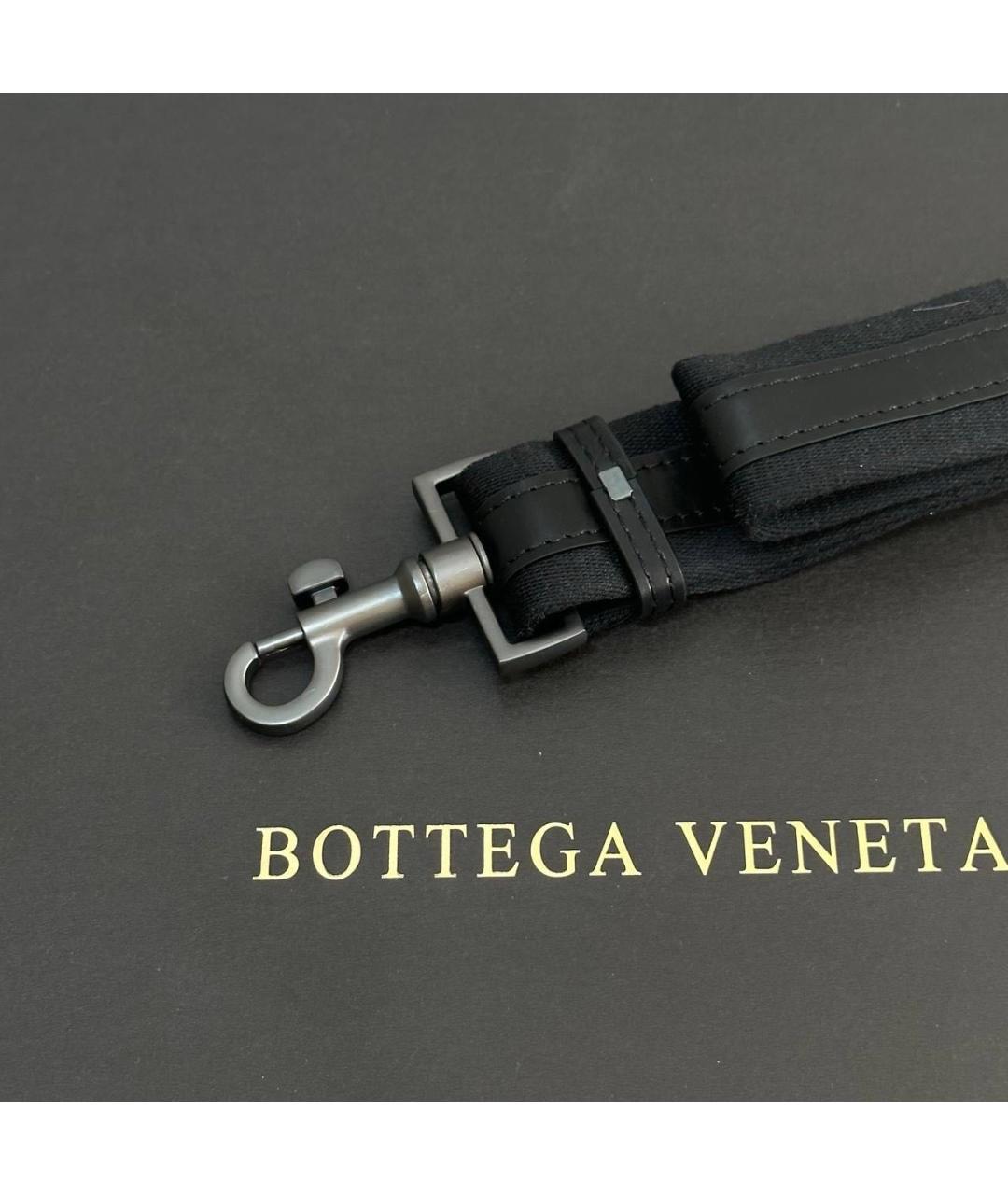 BOTTEGA VENETA Черная кожаная сумка с короткими ручками, фото 6