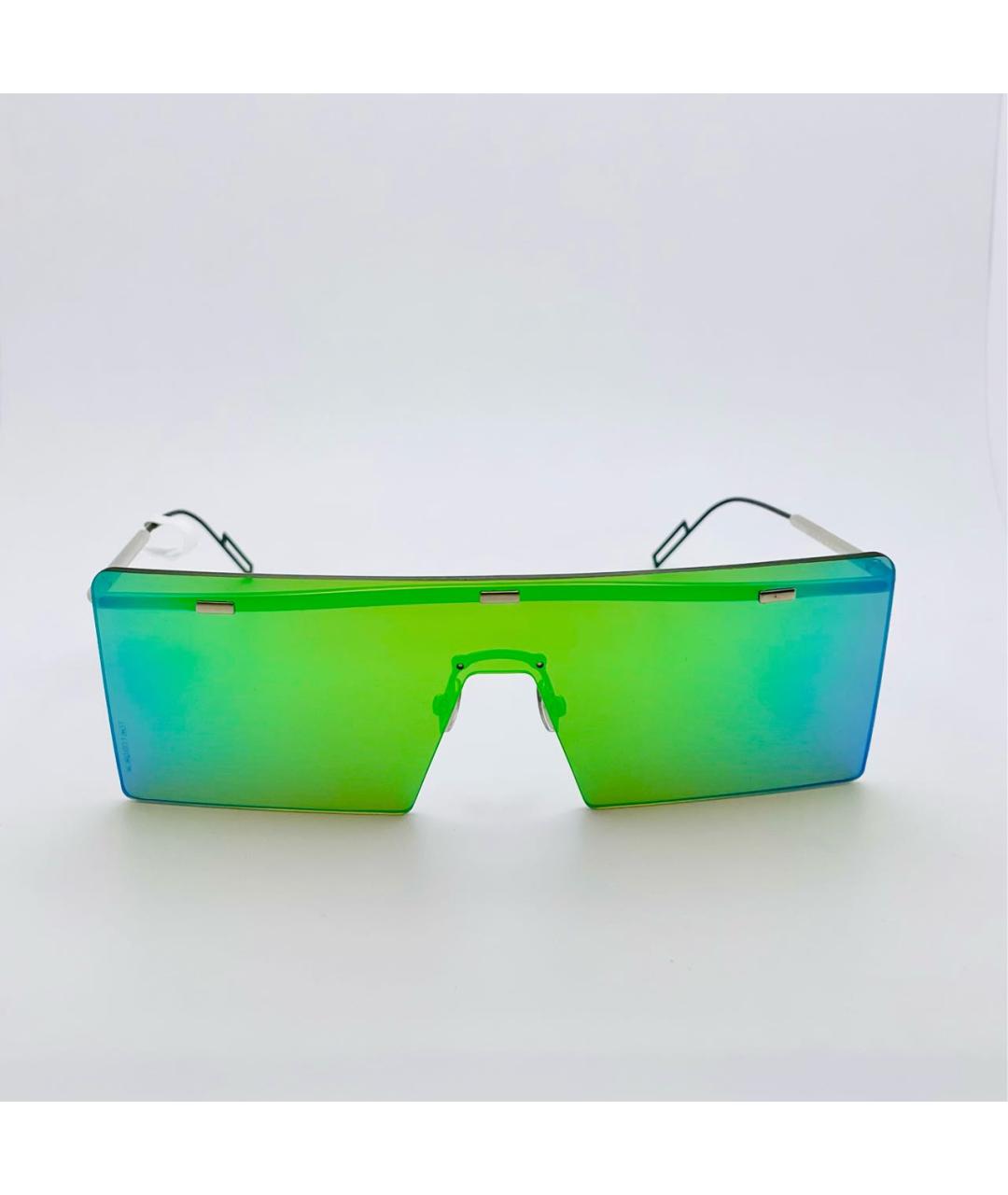 CHRISTIAN DIOR Салатовые металлические солнцезащитные очки, фото 7