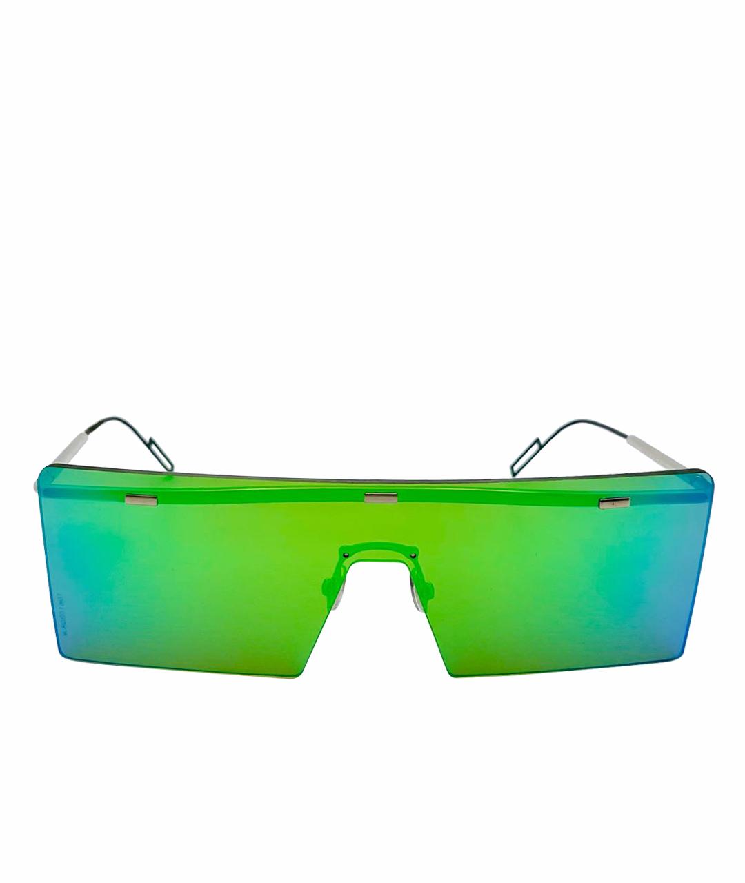CHRISTIAN DIOR Салатовые металлические солнцезащитные очки, фото 1
