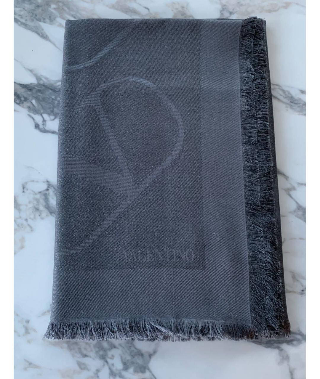VALENTINO Серый платок, фото 9