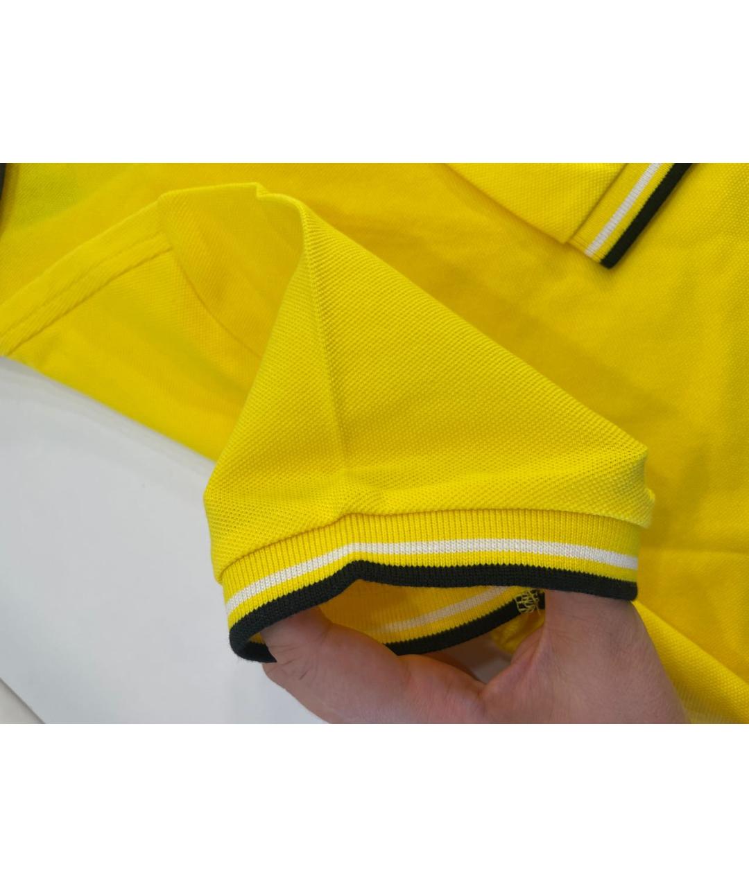 PRADA Желтое хлопковое поло с коротким рукавом, фото 4
