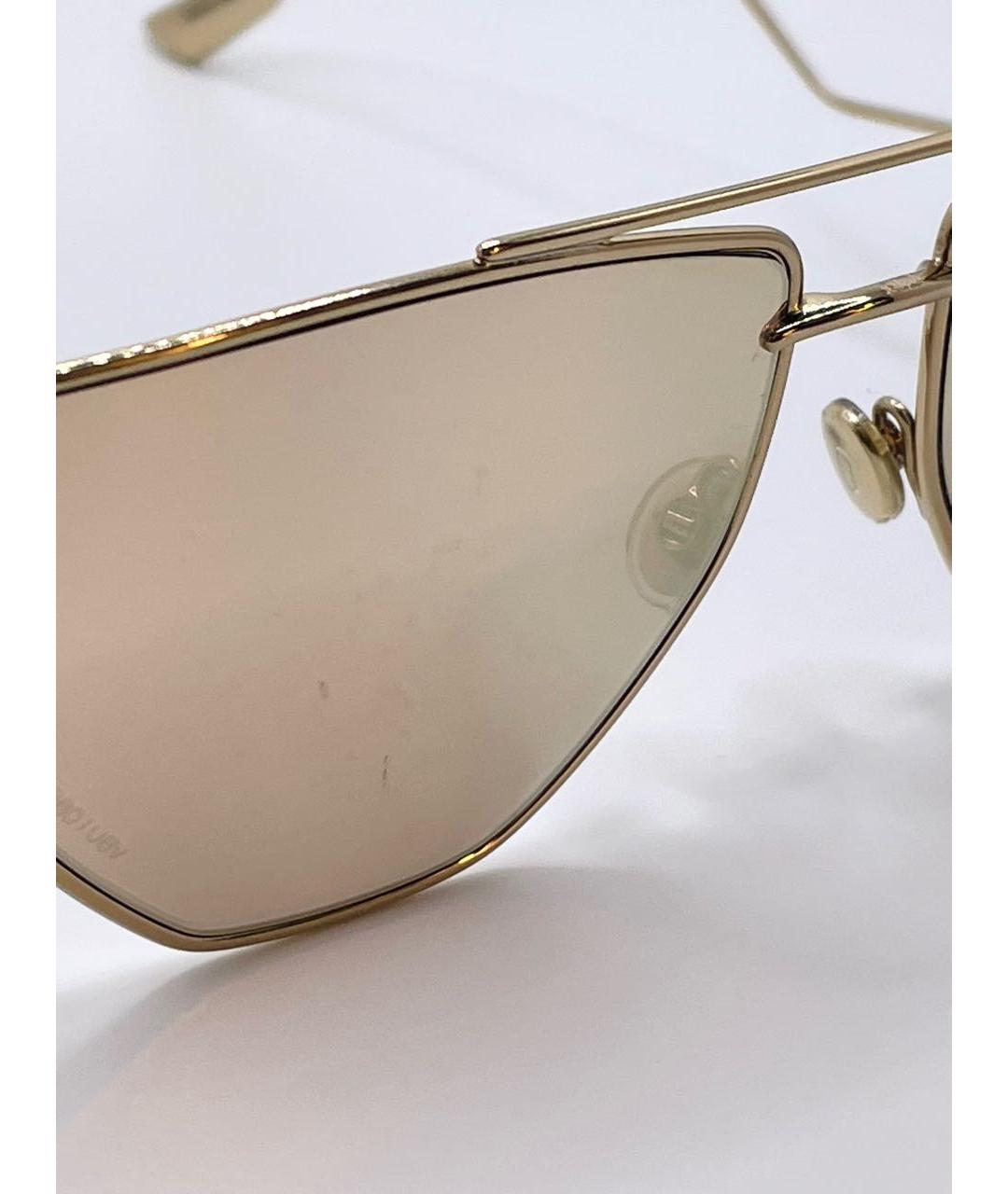 CHRISTIAN DIOR Золотые металлические солнцезащитные очки, фото 4