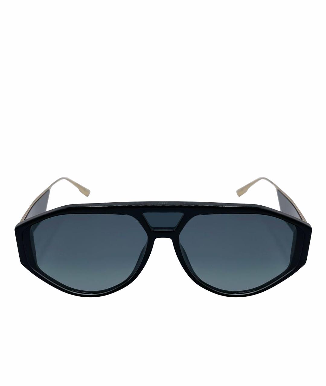 CHRISTIAN DIOR Черные металлические солнцезащитные очки, фото 1