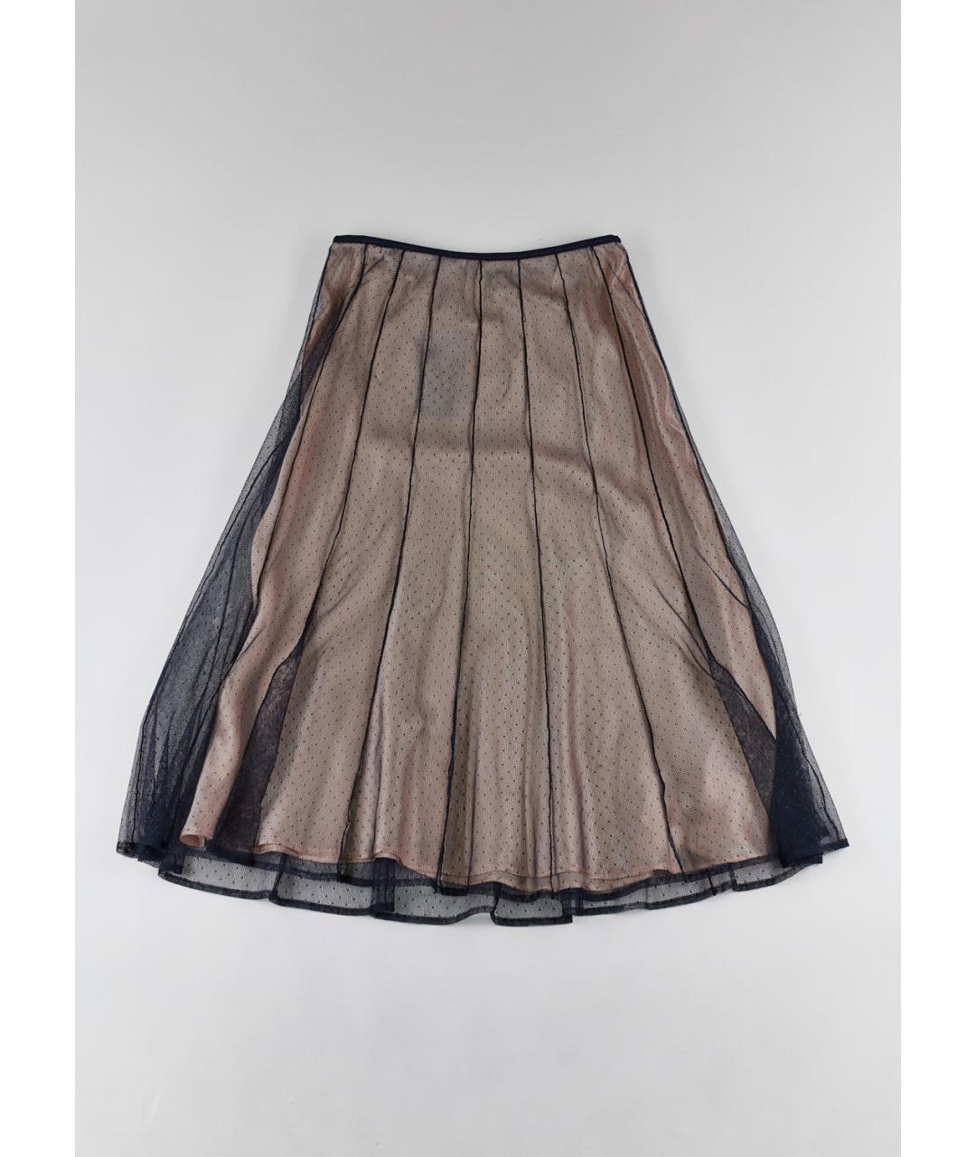 ESCADA Коричневая шелковая юбка миди, фото 6
