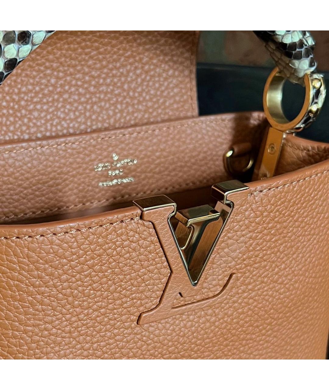 LOUIS VUITTON PRE-OWNED Коричневая сумка через плечо из экзотической кожи, фото 5