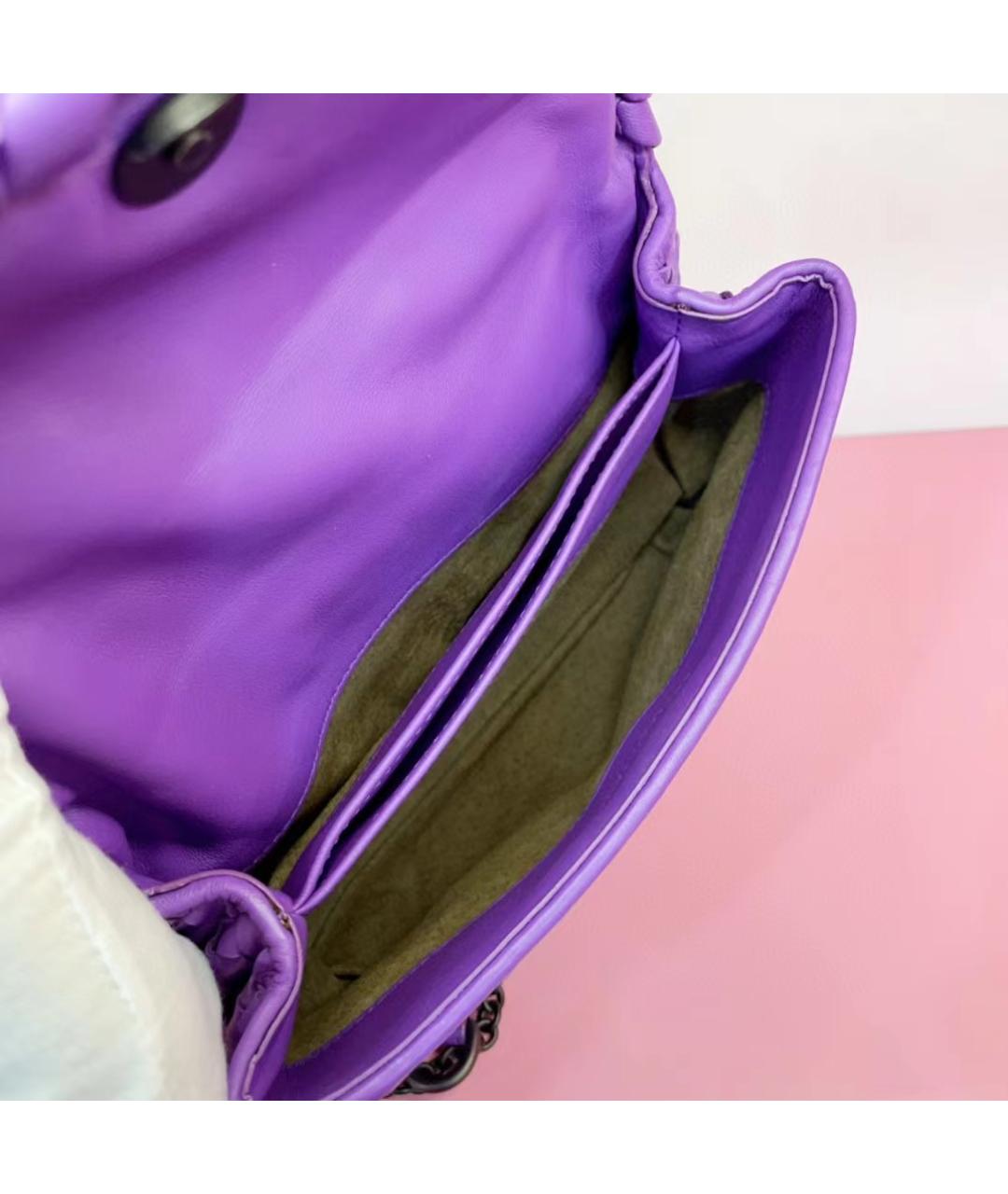 BOTTEGA VENETA Фиолетовая кожаная сумка через плечо, фото 6