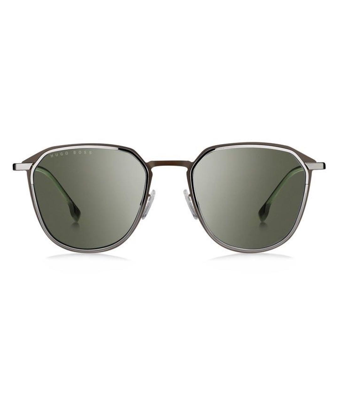 HUGO BOSS Зеленые металлические солнцезащитные очки, фото 8