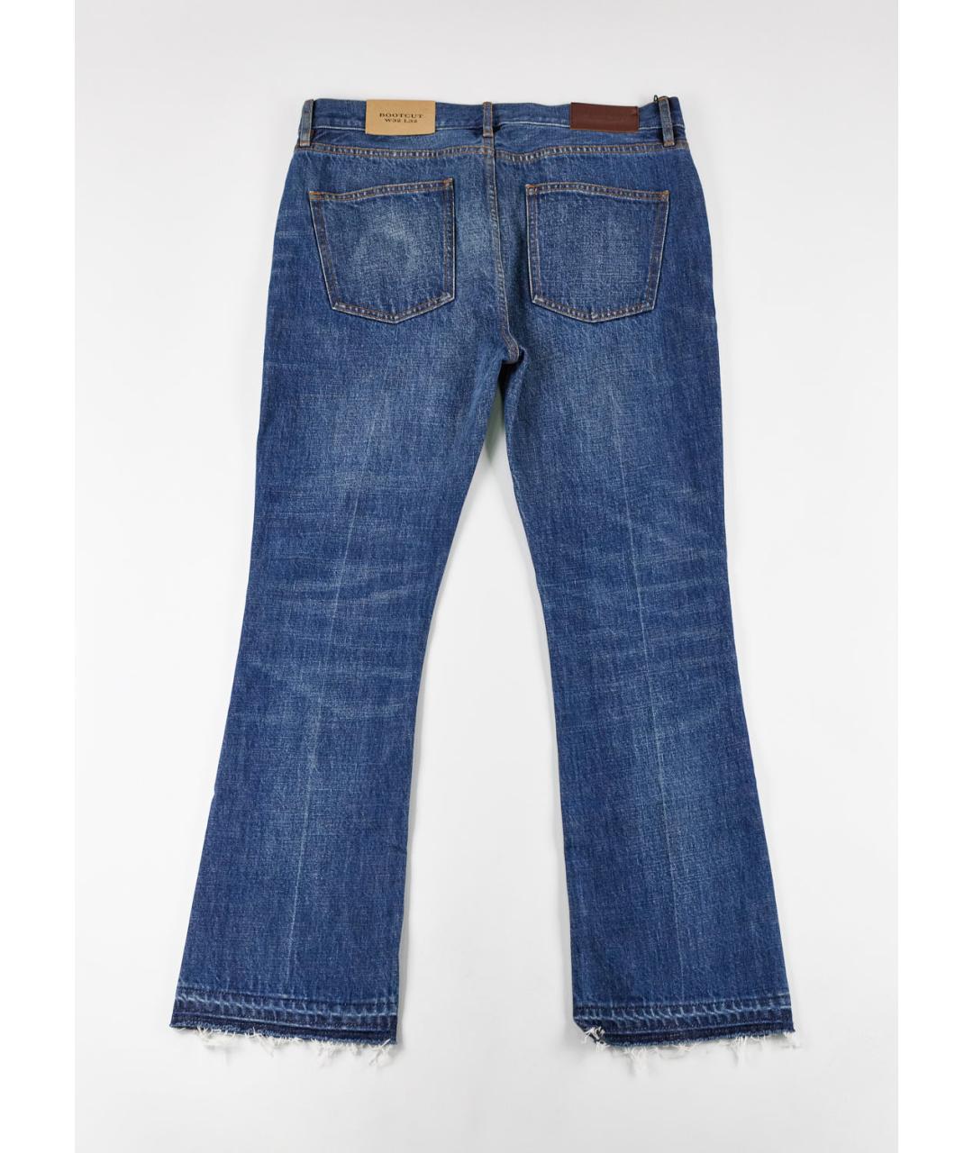BURBERRY Темно-синие хлопковые прямые джинсы, фото 2