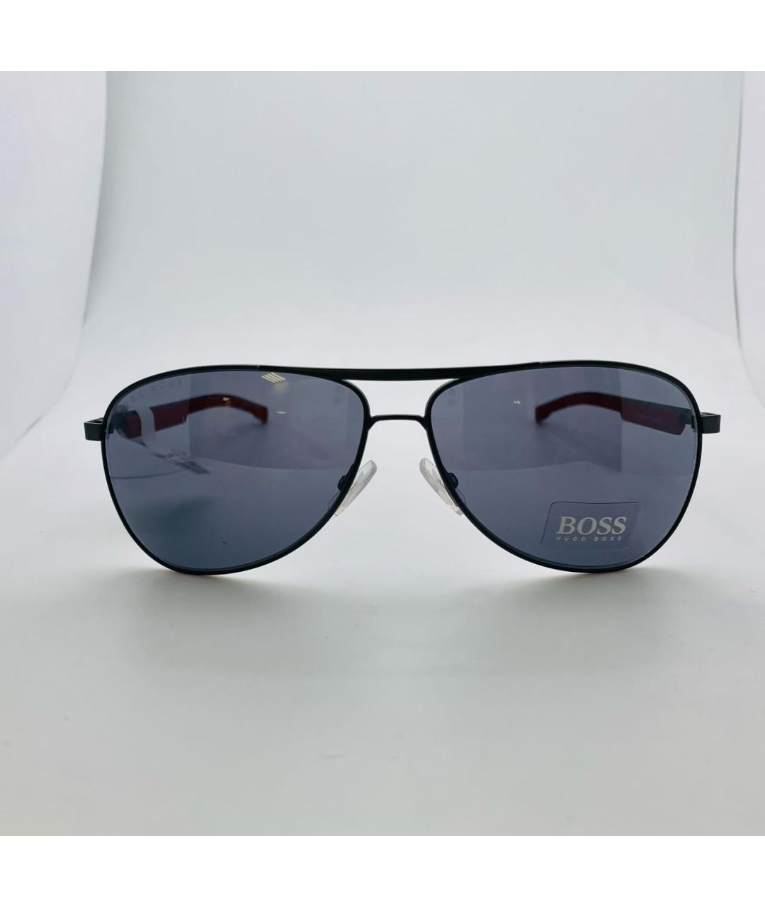 HUGO BOSS Серебряные металлические солнцезащитные очки, фото 5