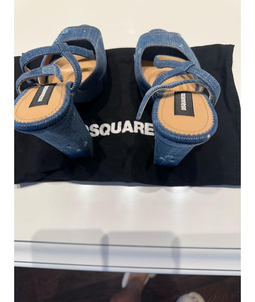 DSQUARED2 Синие босоножки, фото 6