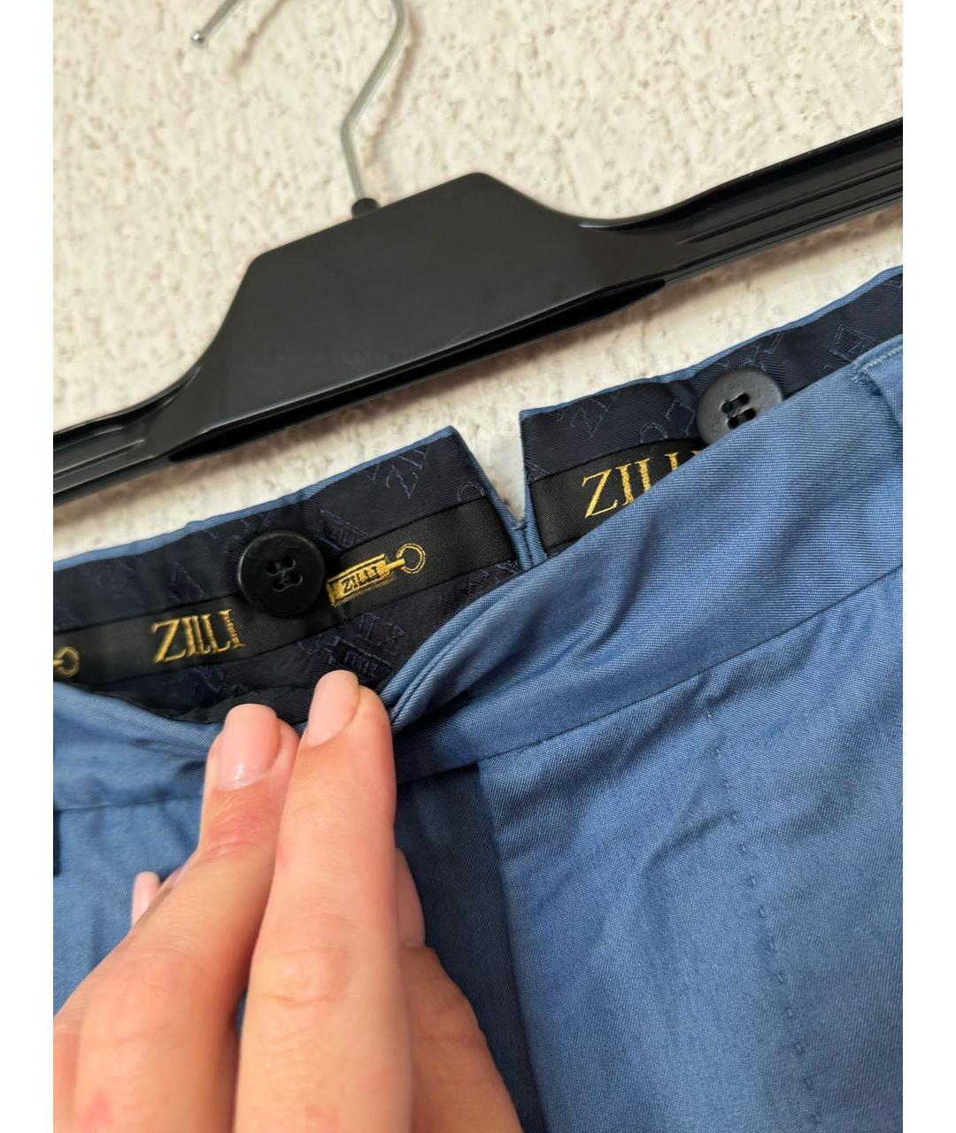 ZILLI Синие классические брюки, фото 3