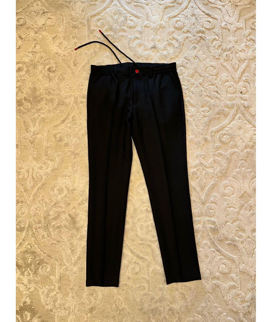 KITON Черные шерстяные повседневные брюки, фото 6