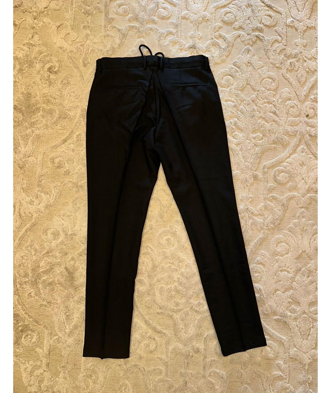 KITON Черные шерстяные повседневные брюки, фото 2