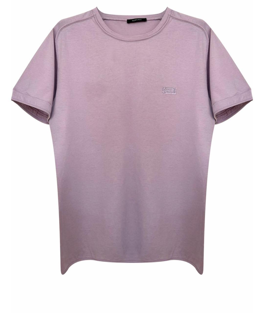 VERSACE Фиолетовая хлопковая футболка, фото 1