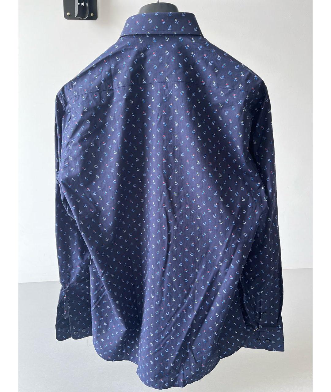 PAUL & SHARK Темно-синяя хлопковая кэжуал рубашка, фото 2