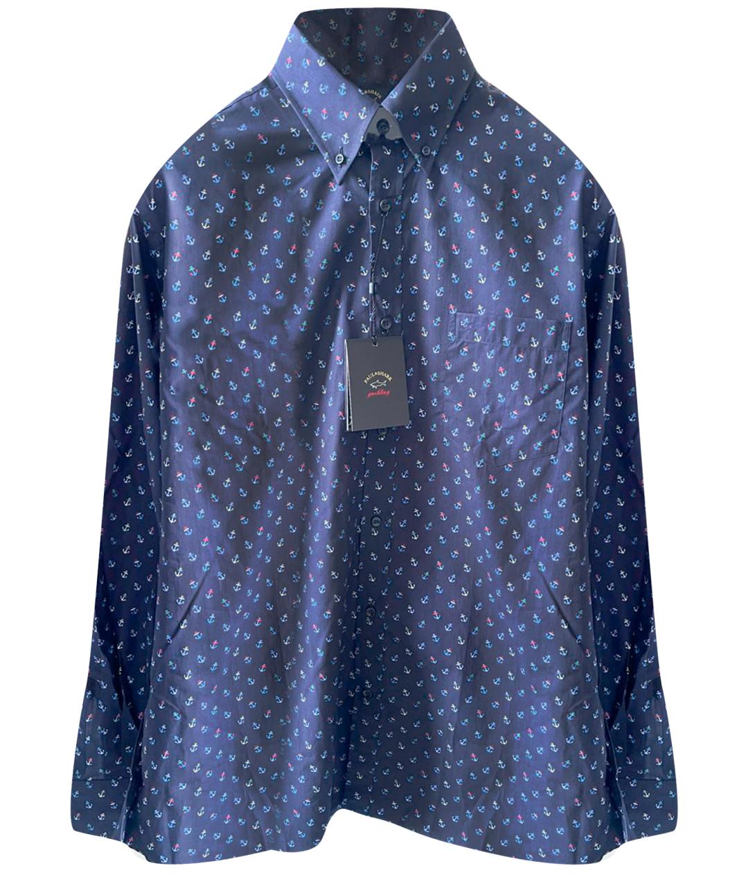 PAUL & SHARK Темно-синяя хлопковая кэжуал рубашка, фото 1