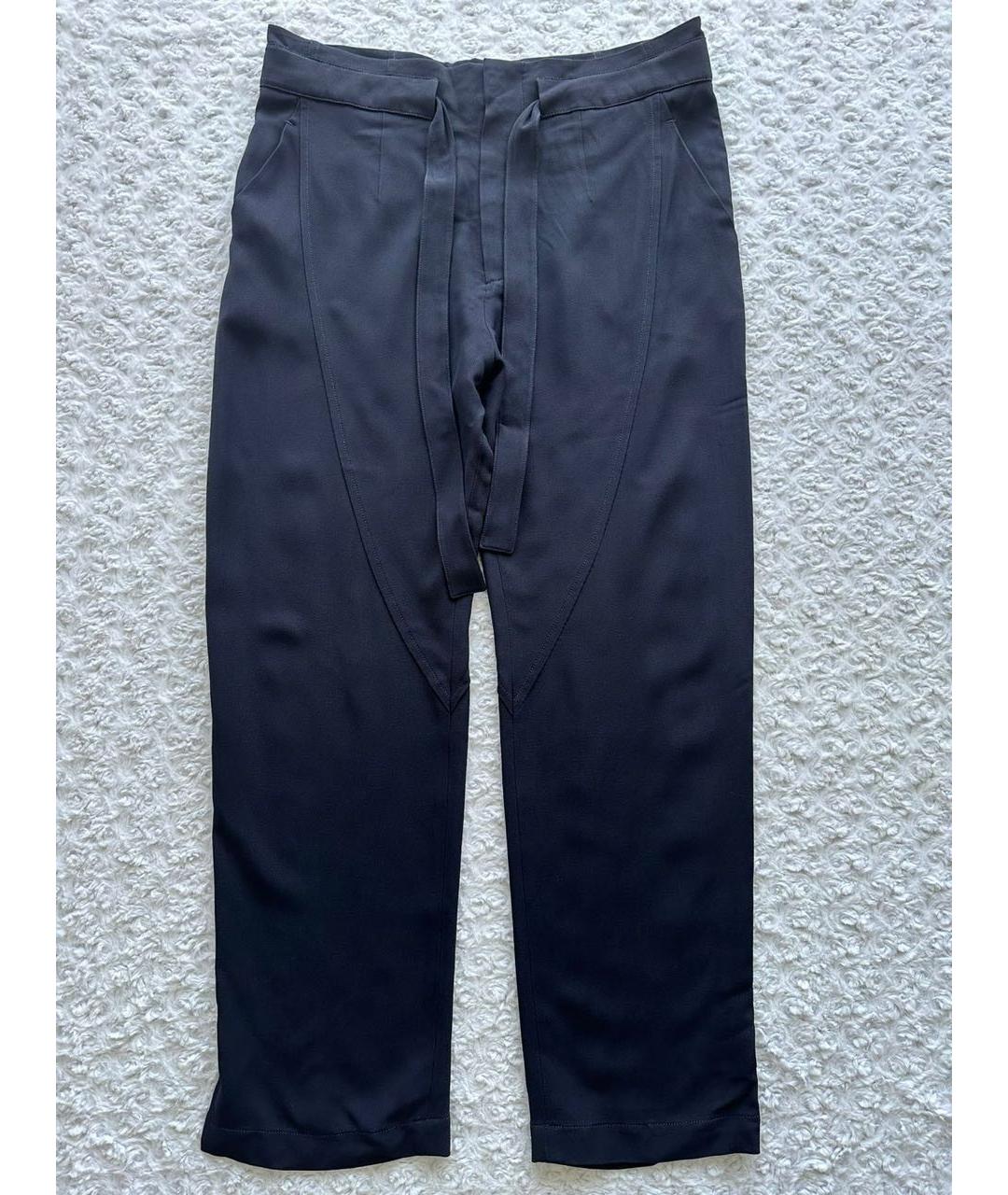 CHLOE Темно-синие ацетатные прямые брюки, фото 9