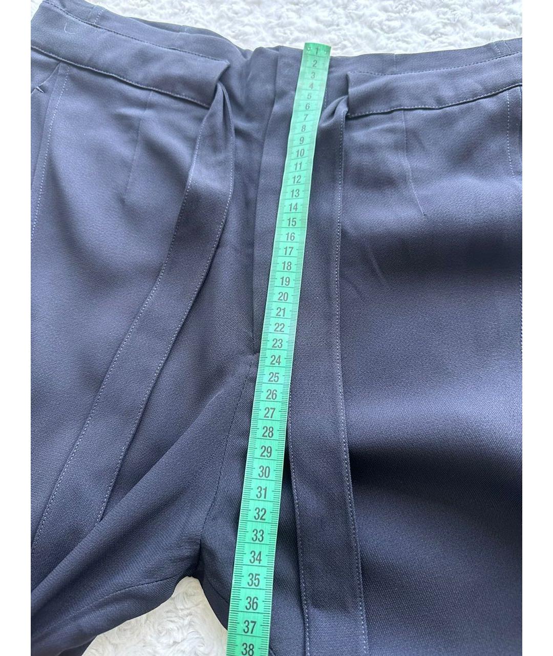 CHLOE Темно-синие ацетатные прямые брюки, фото 6