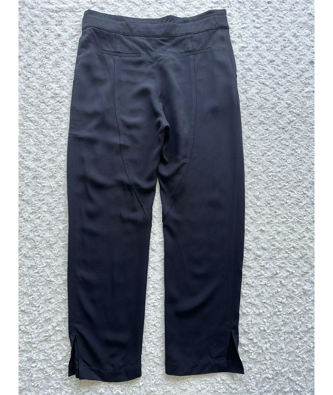 CHLOE Темно-синие ацетатные прямые брюки, фото 2