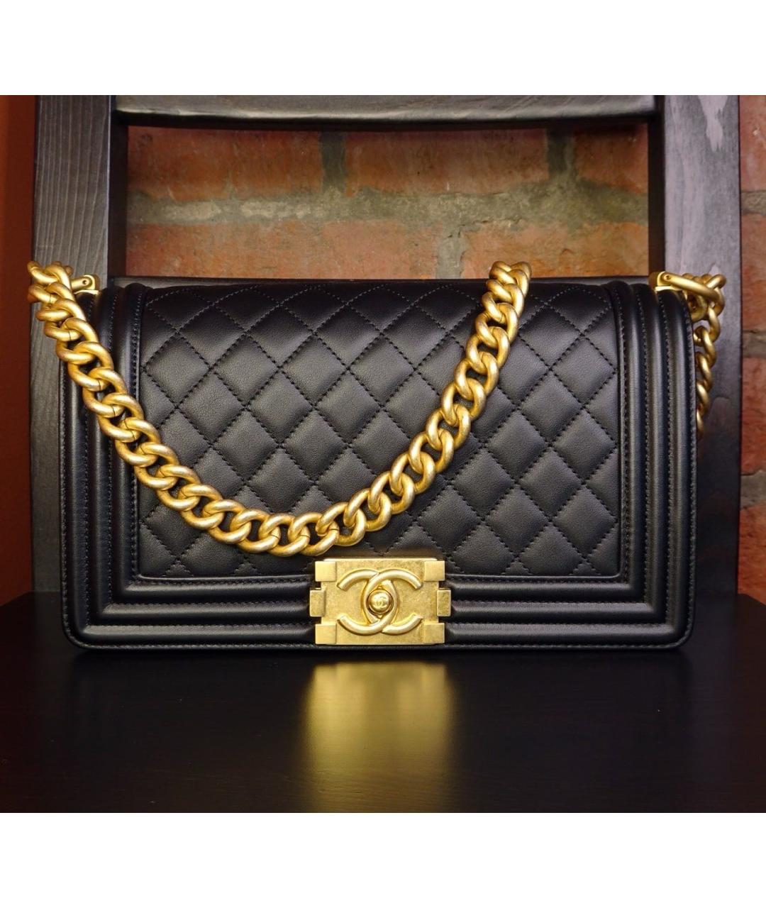 CHANEL PRE-OWNED Черная кожаная сумка через плечо, фото 2