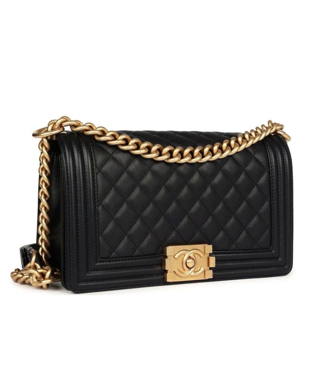 CHANEL PRE-OWNED Черная кожаная сумка через плечо, фото 1