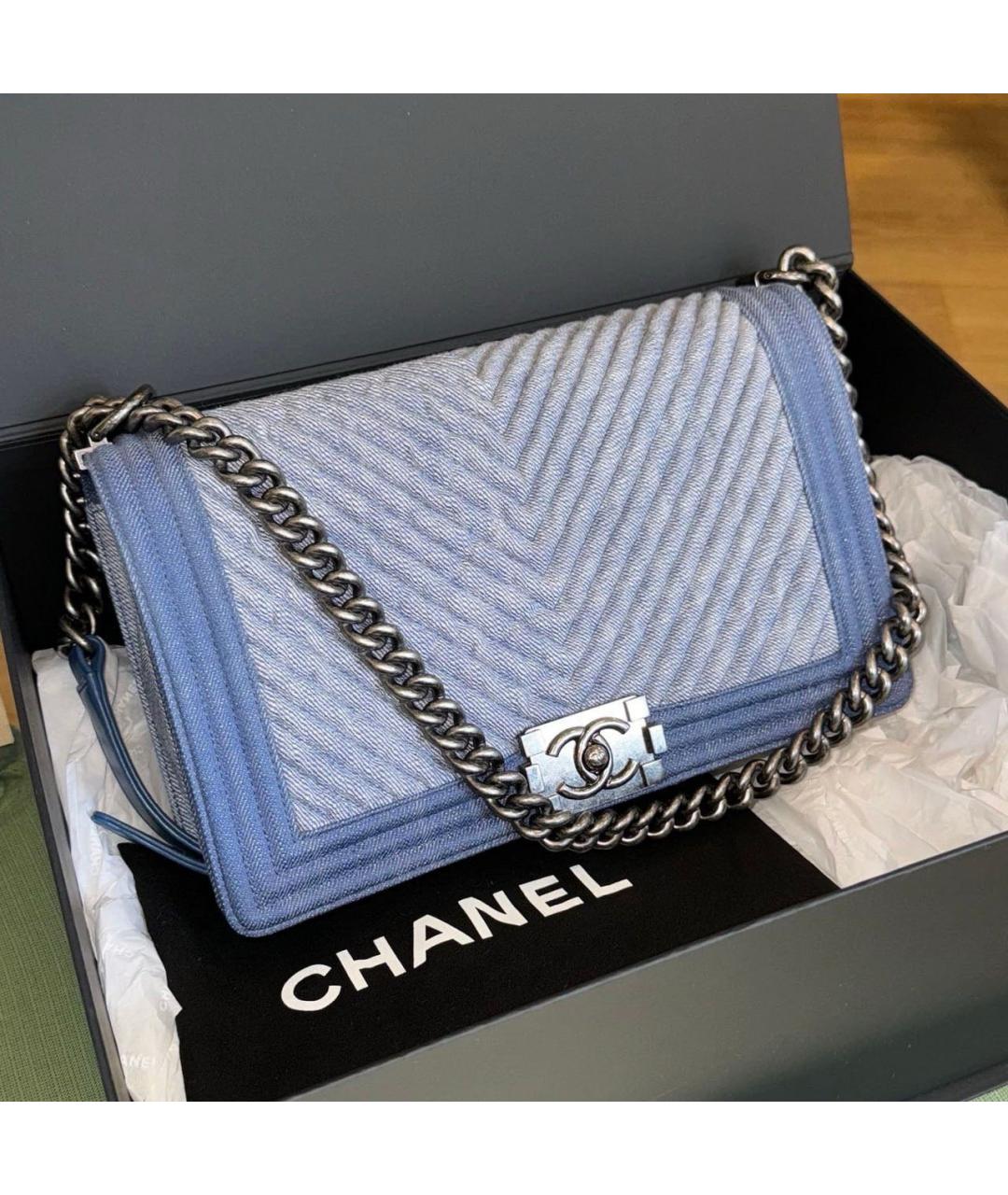 CHANEL PRE-OWNED Деним сумка через плечо, фото 6