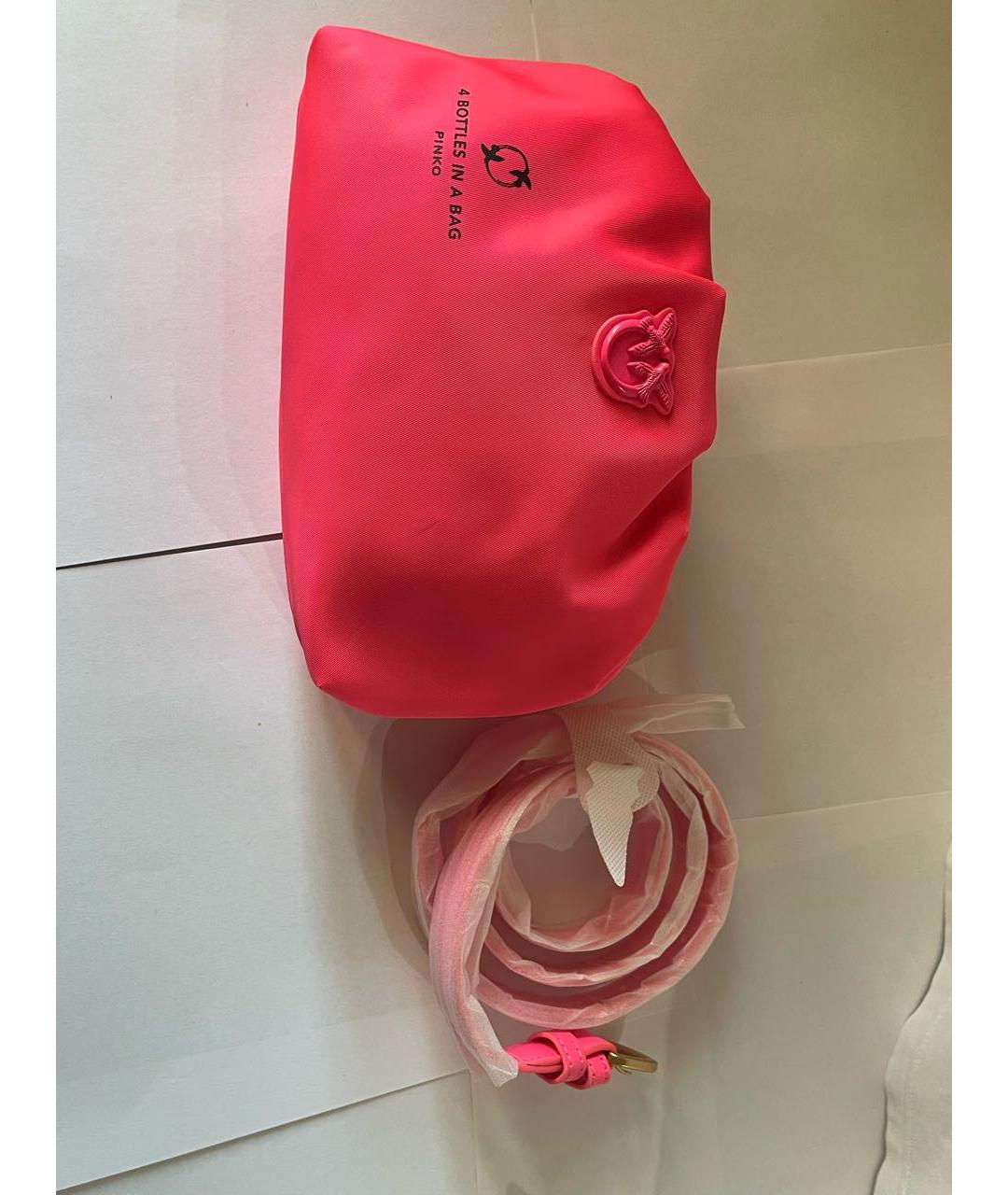PINKO Розовая тканевая сумка через плечо, фото 2